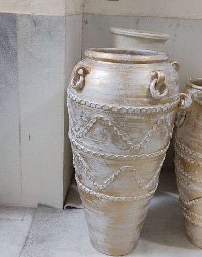 گلدان سفالی دکوراتیو پتینه کاری ۸۵ سانت مناسب گلدان طبیعی و مصنوعی